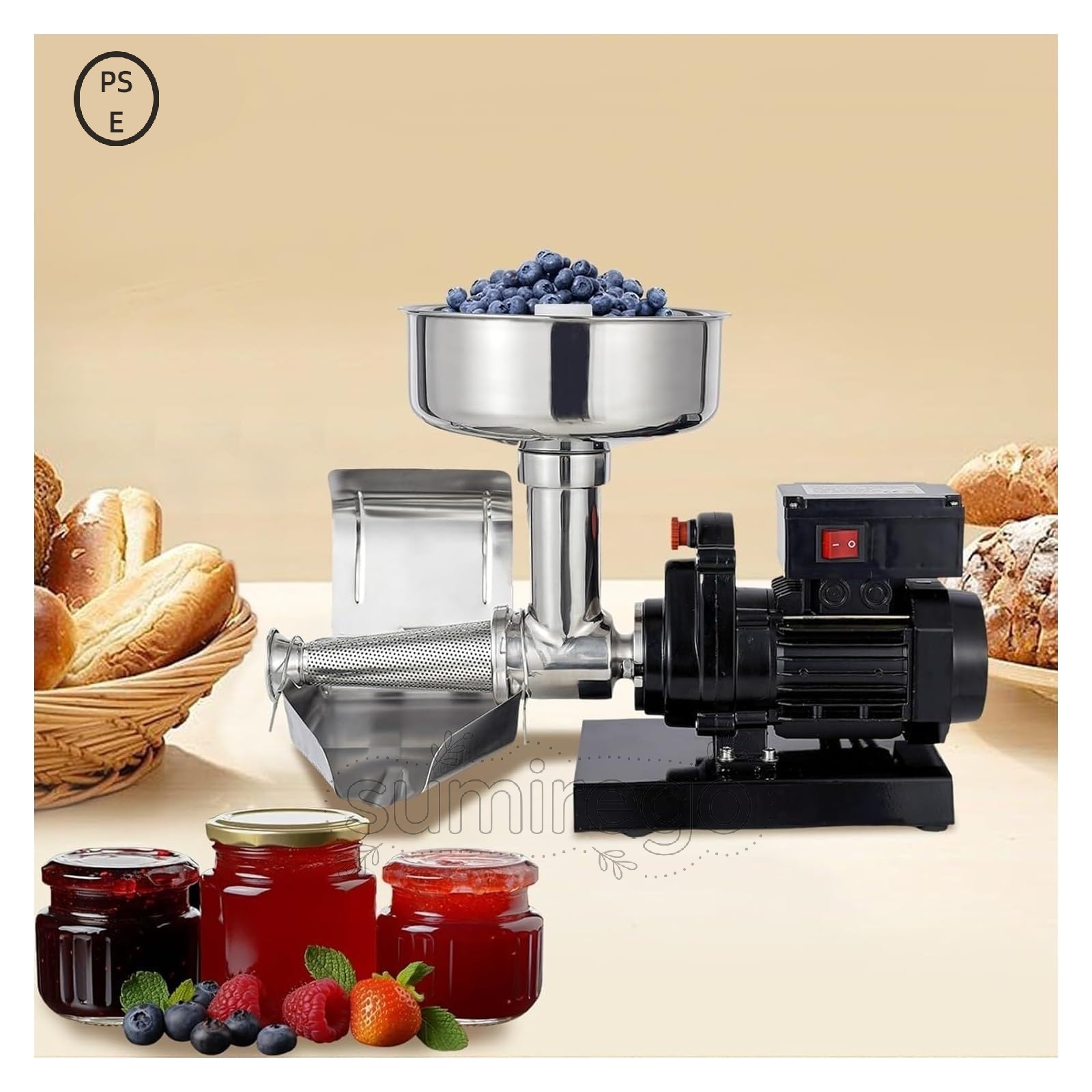 トマトフライス盤、電気トマトストレーナー、 イチゴブルーベリー用電気ストレーナーマシン商業フライスソースメーカー