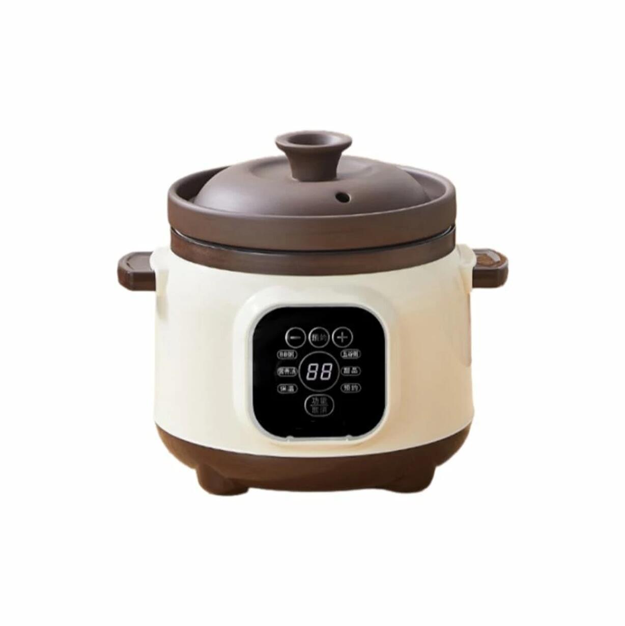 電気シチュー鍋、煮込みポット、全自動 紫粘土電気調理器、大容量 1.8 L/3.8 L、スマート操作パネル、..