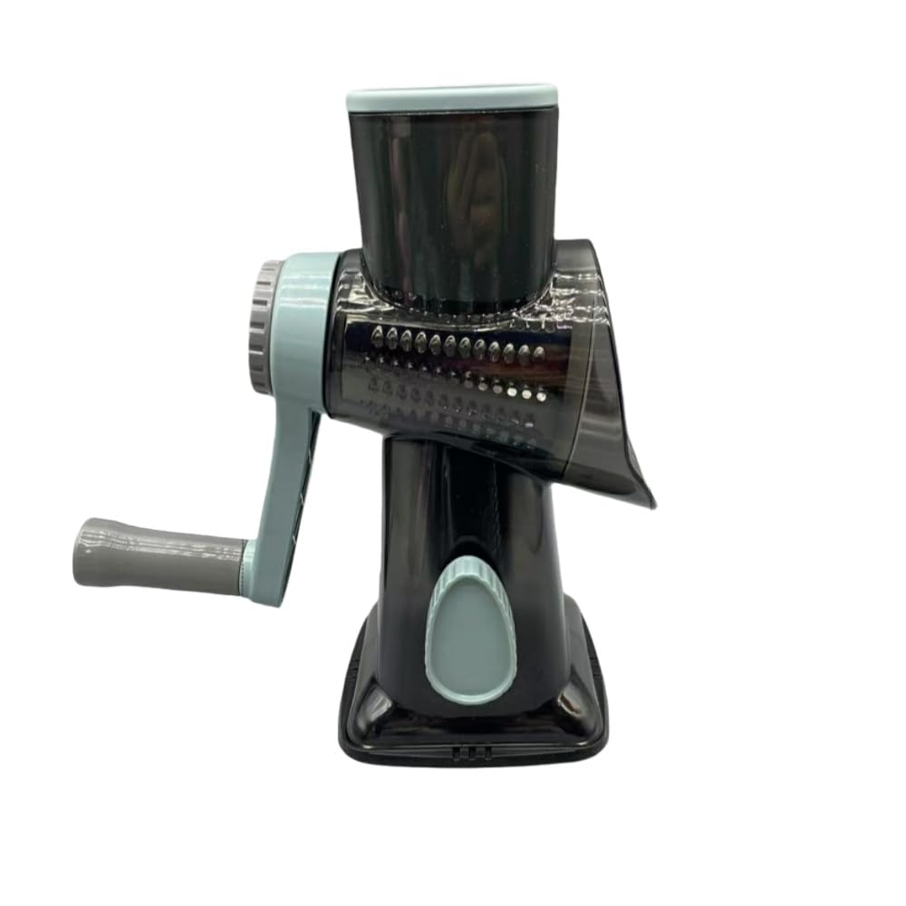 回転式チーズおろし器 シュレッダー ハンドル付き ハンドヘルド ラウンド マンドリンインダー 交換可能..