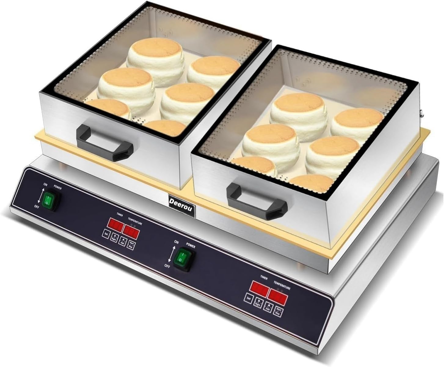 電気スフレマシン1500W 業務用目に見えるカバースフレマシン110V電気スフレマシン 温度範囲50~300℃ ノ..