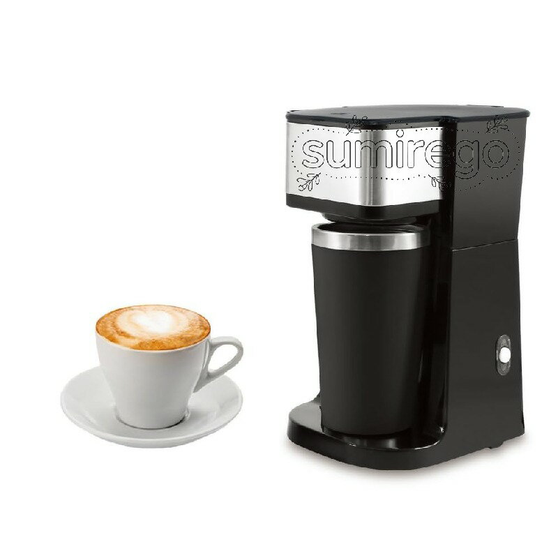 シングルサーブホット&アイスコーヒーメーカー シングルカップコーヒーメーカー Kカップとグラウンド用 ビールサイズ 6~14オンス レシピブック付き 自宅、旅行、RV、オフィス、寮用 (ブラック)