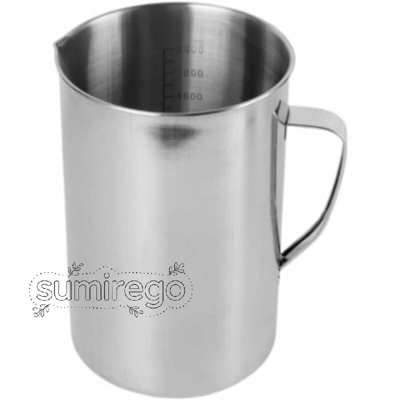 計量カップ 目盛り付き 量杯 ステンレス メスシリンダー 耐熱 容量500~2000ml 泡立てカップ スケール ..