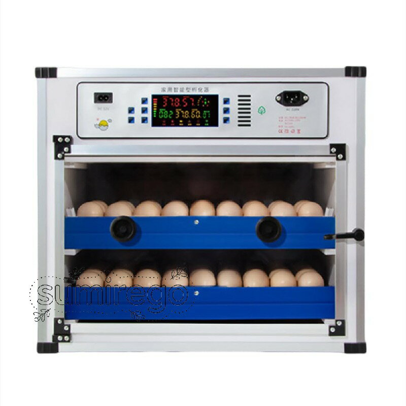 自動孵卵器 家禽ハッチャー 家庭用 停電時も使える孵卵器 自動温度調節 、転卵 、給水トレイ 孵化・育..
