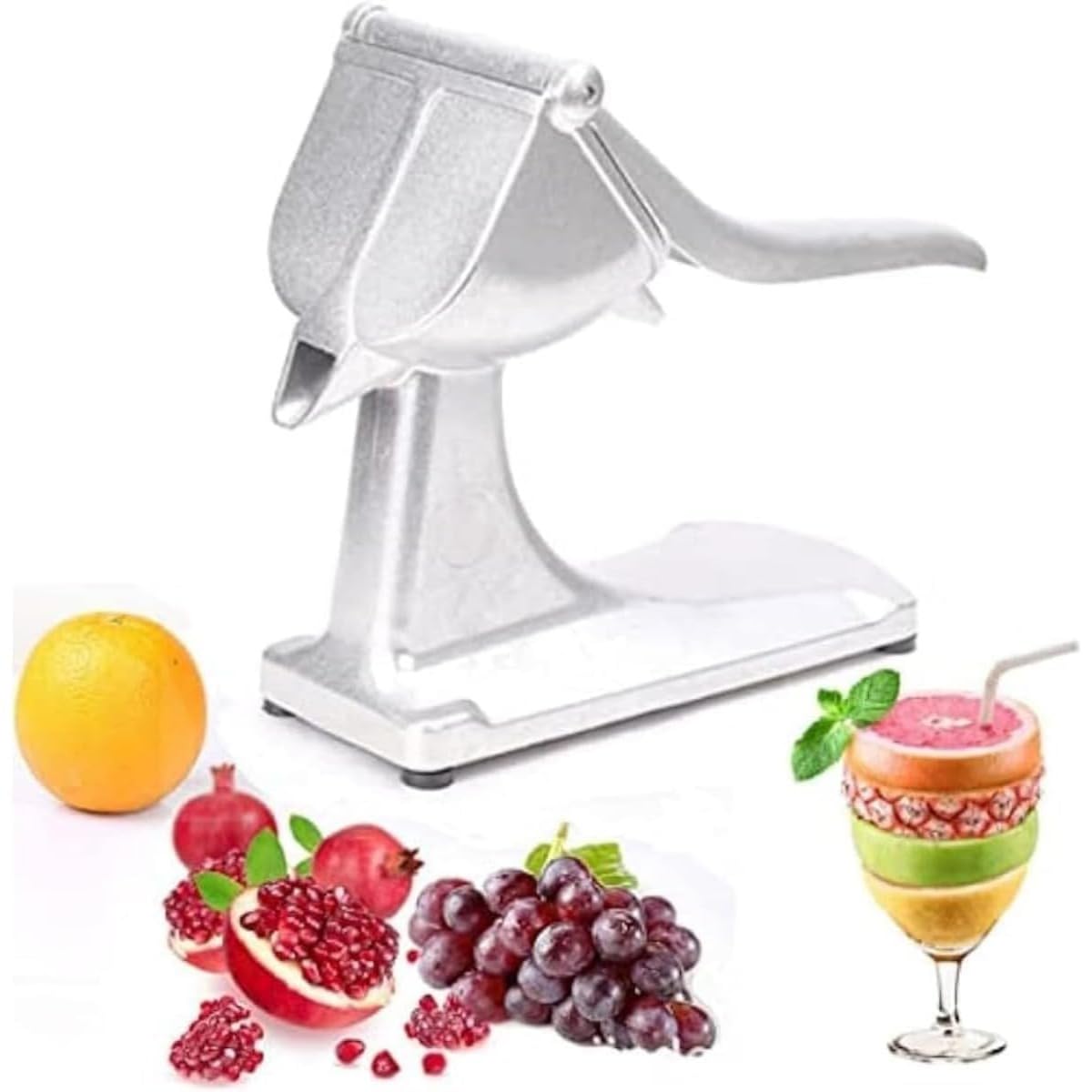 果汁しぼり器 手動式ジューサー スロー ジューサー 手しぼり器 レモン絞り器 果物ハンドジューサー 多..