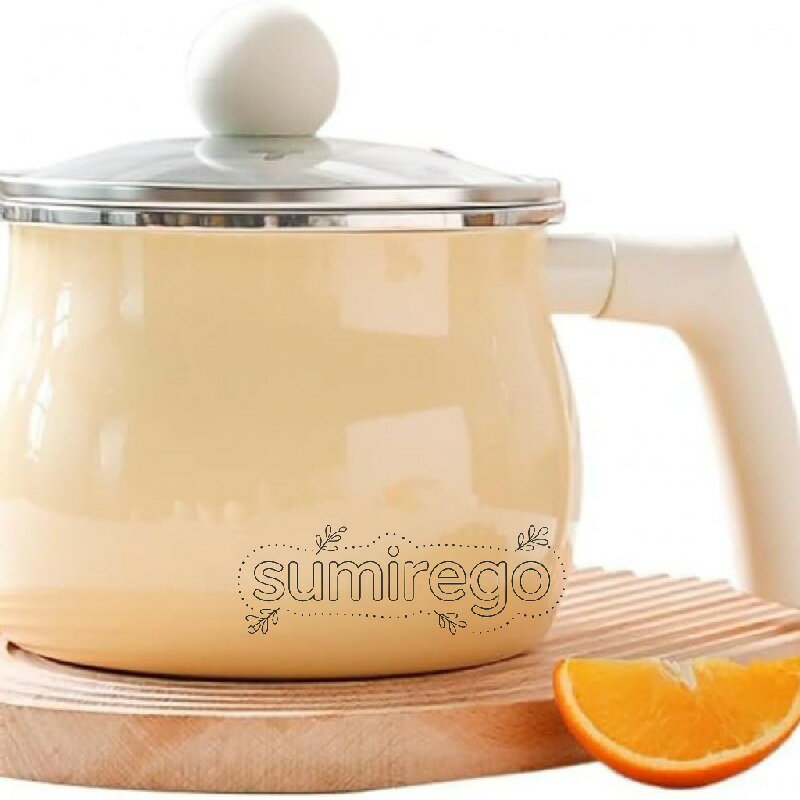 片手鍋 ミルクパン/スープ鍋/シチュー鍋 蓋・ハンドル付き ガス/IH 対応 家庭用一人暮らし向け ホワイト