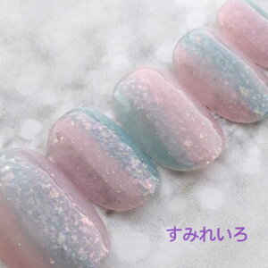 ネイルチップ つけ爪 かわいい デザイン シンプル ショート ロング シンプル 成人式 nail プレゼント 母 短い爪 小さい爪 大きい爪 ベリーショート ちび爪 結婚式 ウェディング 付け爪　ジェルネイル●メルヘンパステルブルーピンクラメ