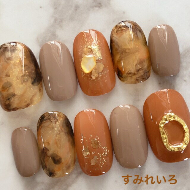 ネイルチップ つけ爪 デザイン かわいい ショート ロング シンプル 春ネイル nail プレゼント 短い爪 小さい爪 大きい爪 ベリーショート ちび爪 ピンク系 くすみネイル 付け爪　ジェルネイル【1612】べっこうべっ甲マーブルベージュ　 b/j