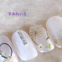 ネイルチップ つけ爪 ブライダルネイル かわいい ショート ロング ブライダル 秋ネイル nail プレゼント 短い爪 小さい爪 大きい爪 ベリーショート ちび爪 大人ネイル 付け爪 ホワイトネイル 白 【1649】ホワイト系シルバーシェルボタニカルフラワー b/ap