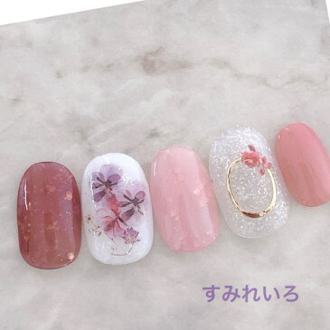 ネイルチップ つけ爪 ブライダルネイル かわいい ショート ロング デザイン 夏ネイル nail プレゼント 短い爪 小さい爪 大きい爪 ベリーショート ちび爪 大人ネイル 付け爪　オフィスネイル　シンプル　　【1782】ピンク系メパンジーフラワー