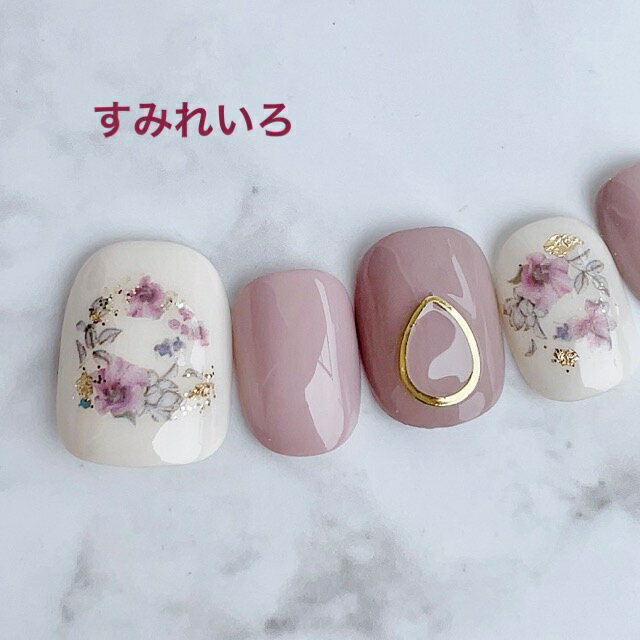 ネイルチップ つけ爪 ブライダルネイル ショート ロング デザイン 夏ネイル nail 成人式 短い爪 小さい爪 大きい爪 ベリーショート ちび爪 大人ネイル 付け爪 オーダーネイル お花【1937】アンティークピンクフラワー