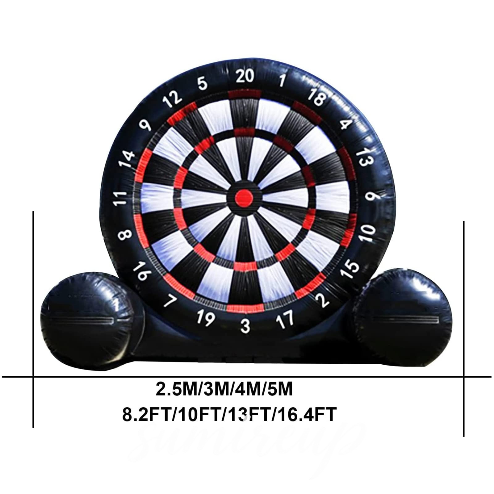 SUMIREUP楽天市場店の屋外大型ブラックインフレータブルダーツボードゲーム サッカーターゲットボール フィートダーツ スポーツイベント 子供大人用｜アングル2
