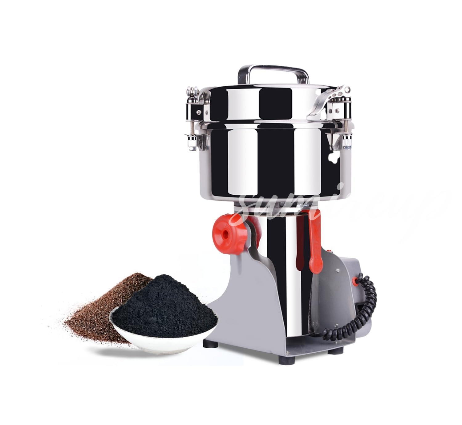 1.【製品仕様】：2500g超大容量、3000Wハイパワー、32000 rpm/ min回転速度、わずか1～2分で乾燥した材料を30～300メッシュのパウダーに変える！日本の電圧に対応済み！2.【幅広い用途】：業務用、家庭用。調味料、香辛料、雑穀などを研磨するだけでなく、草薬、プラスチック、木材などを専門的に研磨するのにも適しています。 &nbsp;穀物（大豆、トウモロコシ、大麦、米、小麦、オートミール、ライ麦、エンドウ豆、緑豆、コーヒー豆） &nbsp;調味料（八角、ウイキョウ、シナモン、ローズマリー、唐辛子、ペッパー） &nbsp;ハーブ（人参、クコの実、ゼラチン、ナツメ、ビャクダン） &nbsp;原料（ごま、ピーナッツ、くるみ） &nbsp;その他（ガラス、砕石、プラスチック、木材）3.【スイング式 電動ミル】：スイング式のデザインで、粉砕機は粉砕の過程で前後に揺れながら均一で細かい粉を作り出し、270度のスイング式設計により、研磨効果が向上し、粉末の出し入れも簡単です。4.【複合ステンレス鋼のヤナギブレード】：ブレードは特殊鋼製で、耐久性とコスト効果に優れています。コンテナの上層、中層、下層に均等に作用し、すべての方向に完全に研磨でき、耐久性があり、カールせず、硬い物体を恐れず、ブレードの硬度は石を研磨するのに十分です。5.【過負荷保護装置付き】：過負荷を避けるために、破砕機には空気過負荷保護装置が装備されており、モーターを全面的に保護し、過負荷による焼損を防止します。【ご注意】おすすめの使用時間は5分以内です。また、各操作の間には5分の間隔を設けることをお勧めします。これにより、製品の寿命を効果的に延ばすことができます。ご注意、本製品は3ピンタイプのプラグが導入されています。注意事項*商品にご満足いただけない場合は、まずはご遠慮なく当店にご連絡いただけますようお願い申し上げます。お客様にサービスを提供する機会をいただければ、最大限の努力をもってアフターサービスを行い、満足いただける対応をさせていただきます。商品が多いため、発送時に説明書をお送りし忘れることがございます。万が一、説明書が届いていない場合や、商品組み立てに関してご不明点がございましたら、お手数ですがご連絡いただけますようお願い申し上げます。電子版の説明書を再送させていただきますので、どうぞご安心ください。お客様にはご理解いただきますようお願い申し上げます。お客様のご支援が、私たちの励みとなっております。【ご確認ください】1.サイズは手作業で測定しているため、若干の誤差が生じる場合がございます。実際に届いた商品を基準にご確認ください。2.商品写真は実物の色に近づけるよう努めておりますが、ご使用のモニター環境や撮影時の照明角度により、色味が写真と多少異なることがございます。あらかじめご了承ください。3.商品到着後、不具合や問題がございましたら、どうぞお気軽にご連絡ください。24時間以内にご返信し、適切な解決方法をご案内いたします。4.該当商品が大型荷物に該当する場合、配達日時の指定はできません。お届けは建物1階の玄関先でのお渡しとなります。また、荷降ろし作業に必要な人員機材はお客様ご自身でご手配くださいますようお願いいたします。5.該当商品が大型荷物の場合、搬入経路（ドア幅エレベーター階段など）によっては、商品が通路を通らない場合がございます。事前に必ずご確認ください。6.北海道沖縄県および離島へのお届けには、別途送料が発生いたします。予めご理解のほどお願い申し上げます。1.【製品仕様】：2500g超大容量、3000Wハイパワー、32000 rpm/ min回転速度、わずか1～2分で乾燥した材料を30～300メッシュのパウダーに変える！日本の電圧に対応済み！2.【幅広い用途】：業務用、家庭用。調味料、香辛料、雑穀などを研磨するだけでなく、草薬、プラスチック、木材などを専門的に研磨するのにも適しています。 &nbsp;穀物（大豆、トウモロコシ、大麦、米、小麦、オートミール、ライ麦、エンドウ豆、緑豆、コーヒー豆） &nbsp;調味料（八角、ウイキョウ、シナモン、ローズマリー、唐辛子、ペッパー） &nbsp;ハーブ（人参、クコの実、ゼラチン、ナツメ、ビャクダン） &nbsp;原料（ごま、ピーナッツ、くるみ） &nbsp;その他（ガラス、砕石、プラスチック、木材）3.【スイング式 電動ミル】：スイング式のデザインで、粉砕機は粉砕の過程で前後に揺れながら均一で細かい粉を作り出し、270度のスイング式設計により、研磨効果が向上し、粉末の出し入れも簡単です。4.【複合ステンレス鋼のヤナギブレード】：ブレードは特殊鋼製で、耐久性とコスト効果に優れています。コンテナの上層、中層、下層に均等に作用し、すべての方向に完全に研磨でき、耐久性があり、カールせず、硬い物体を恐れず、ブレードの硬度は石を研磨するのに十分です。5.【過負荷保護装置付き】：過負荷を避けるために、破砕機には空気過負荷保護装置が装備されており、モーターを全面的に保護し、過負荷による焼損を防止します。【ご注意】おすすめの使用時間は5分以内です。また、各操作の間には5分の間隔を設けることをお勧めします。これにより、製品の寿命を効果的に延ばすことができます。ご注意、本製品は3ピンタイプのプラグが導入されています。注意事項*商品にご満足いただけない場合は、まずはご遠慮なく当店にご連絡いただけますようお願い申し上げます。お客様にサービスを提供する機会をいただければ、最大限の努力をもってアフターサービスを行い、満足いただける対応をさせていただきます。商品が多いため、発送時に説明書をお送りし忘れることがございます。万が一、説明書が届いていない場合や、商品組み立てに関してご不明点がございましたら、お手数ですがご連絡いただけますようお願い申し上げます。電子版の説明書を再送させていただきますので、どうぞご安心ください。お客様にはご理解いただきますようお願い申し上げます。お客様のご支援が、私たちの励みとなっております。【ご確認ください】1.サイズは手作業で測定しているため、若干の誤差が生じる場合がございます。実際に届いた商品を基準にご確認ください。2.商品写真は実物の色に近づけるよう努めておりますが、ご使用のモニター環境や撮影時の照明角度により、色味が写真と多少異なることがございます。あらかじめご了承ください。3.商品到着後、不具合や問題がございましたら、どうぞお気軽にご連絡ください。24時間以内にご返信し、適切な解決方法をご案内いたします。4.該当商品が大型荷物に該当する場合、配達日時の指定はできません。お届けは建物1階の玄関先でのお渡しとなります。また、荷降ろし作業に必要な人員機材はお客様ご自身でご手配くださいますようお願いいたします。5.該当商品が大型荷物の場合、搬入経路（ドア幅エレベーター階段など）によっては、商品が通路を通らない場合がございます。事前に必ずご確認ください。6.北海道沖縄県および離島へのお届けには、別途送料が発生いたします。予めご理解のほどお願い申し上げます。