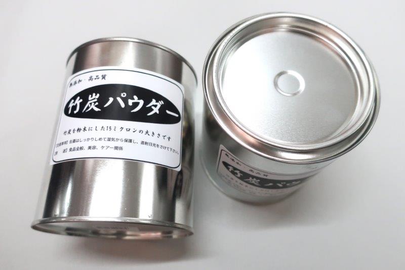 【2個セット】竹炭パウダー 400g×2　缶入り（缶、ラベルデザインは予告なく変更します）