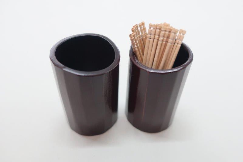 【国産】楊枝入れ 塗漆 2個セット販売