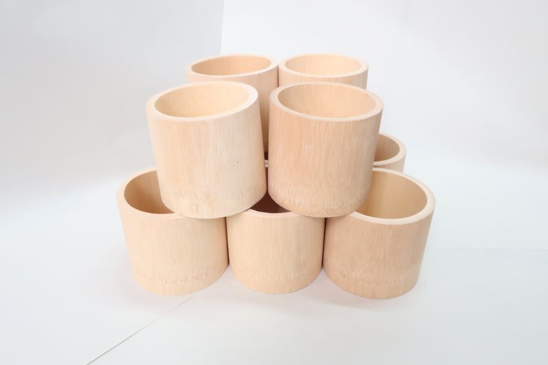 乐天商城 - 竹製ぐい飲み　白竹　　10ヶセット　高さ7cm
