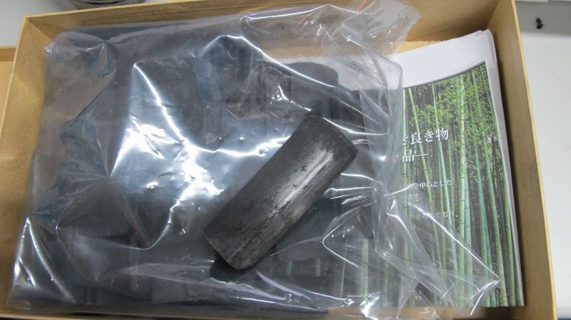 ☆竹炭1kg、10cmカット (10001170)国産、浄水、消臭、インテリア