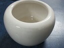 信楽手火鉢、、漱石カラー オリジナルH10cm−−−Bホワイト(4)