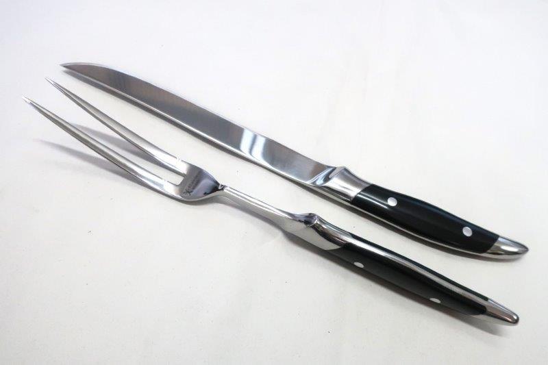 【岐阜県関市産】高級 プロ用 カービングナイフ＆フォーク（フーシェット）セット
