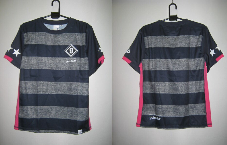 処分価格　ゴレアドール　F-069-1-81　ノイズ　ボーダー　柄　プラクティス　シャツ　半袖