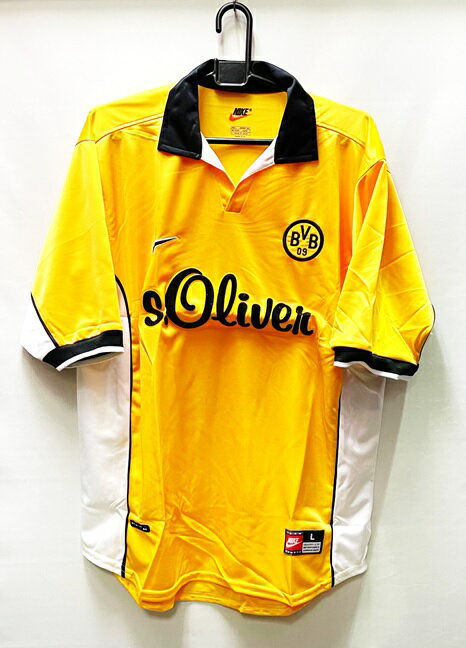 ナイキ　1998-99　nike-159767-701　ボルシア　ドルトムント　ホーム ゲーム　シャツ 半袖