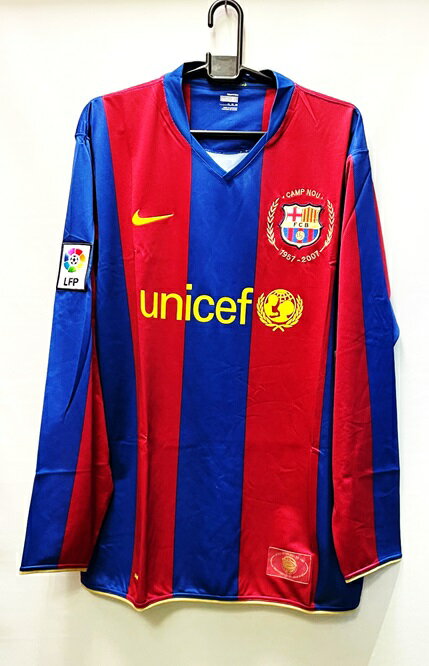 ナイキ　2007-08　nike-244533-655 バルセロナ　FCB ホーム　ゲーム　シャツ　長袖