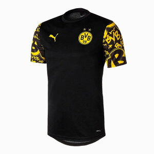 プーマ 2020-21 puma-758135-05-PKT ボルシア ドルトムント BVB スタジアム 半袖 プラクティス シャツ