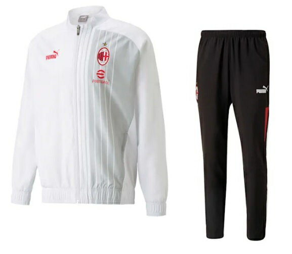 プーマ 2023-24 769276-769277-06 ACM AC ミラン プレマッチ ウーブン ジャケット・パンツ 上下 セット
