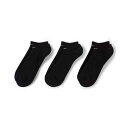 ナイキ nike-sx7673-010 3P エブリデイ クッション ノーショウ ソックス (010)ブラック/(ホワイト) メンズ・ユニセックス(4)