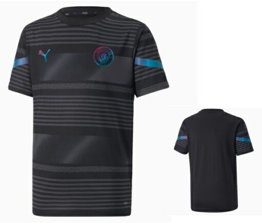 プーマ 2022 puma-765181-03-PKT MCFC マンチェスター C シティ プレマッチ プラクティス シャツ 半袖 ジュニア キッズ