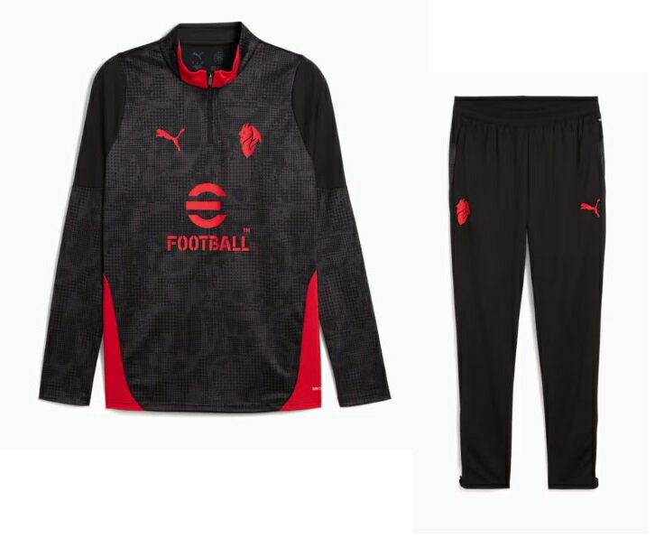 プーマ 2025-26 782363-782374-04 AC ミラン ハーフジップ トレーニング トップ・パンツ 上下 セット