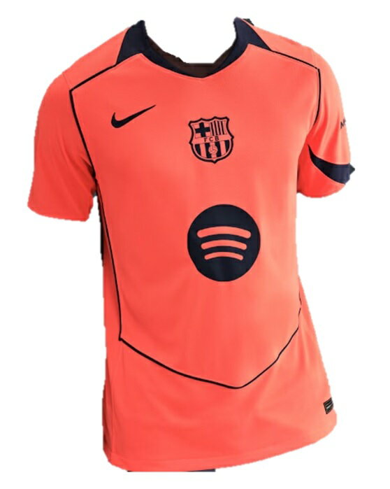 ナイキ　2025-26　 nike-HM3201-855　バルセロナ　FCB サード　ゲーム　シャツ　半袖　ユニホーム　ユニフォーム