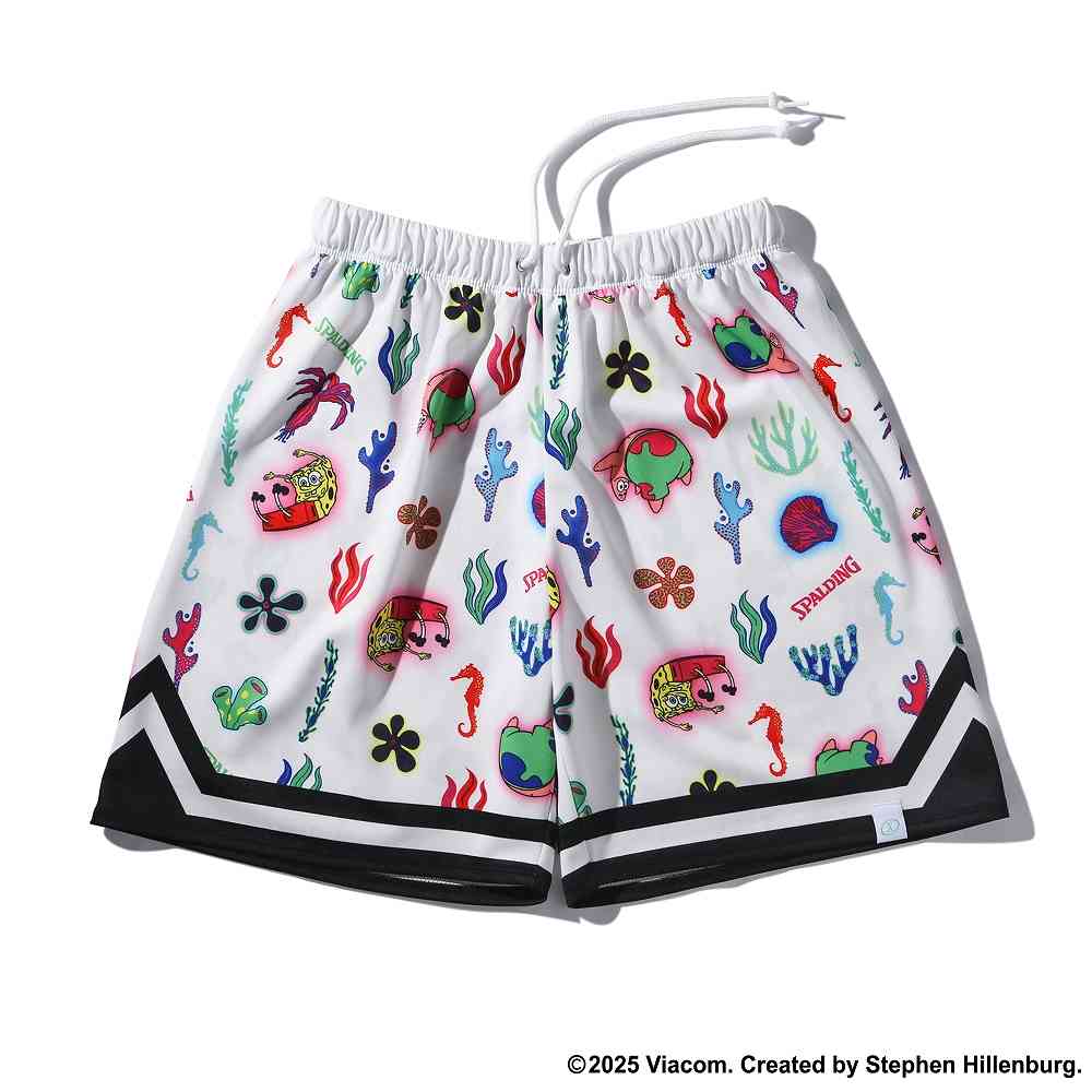 スポルディング SJP25183S ジュニア ジャージーショーツ スポンジボブ ! ホワイト(WH)