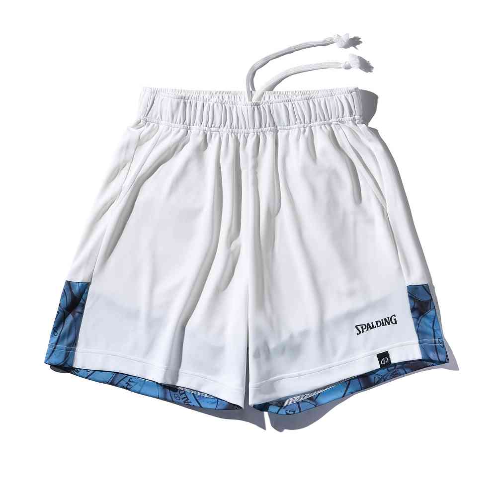 スポルディング SMP25125 プラクティスパンツ ボールプリント イン ザ タ! ホワイト(WH)