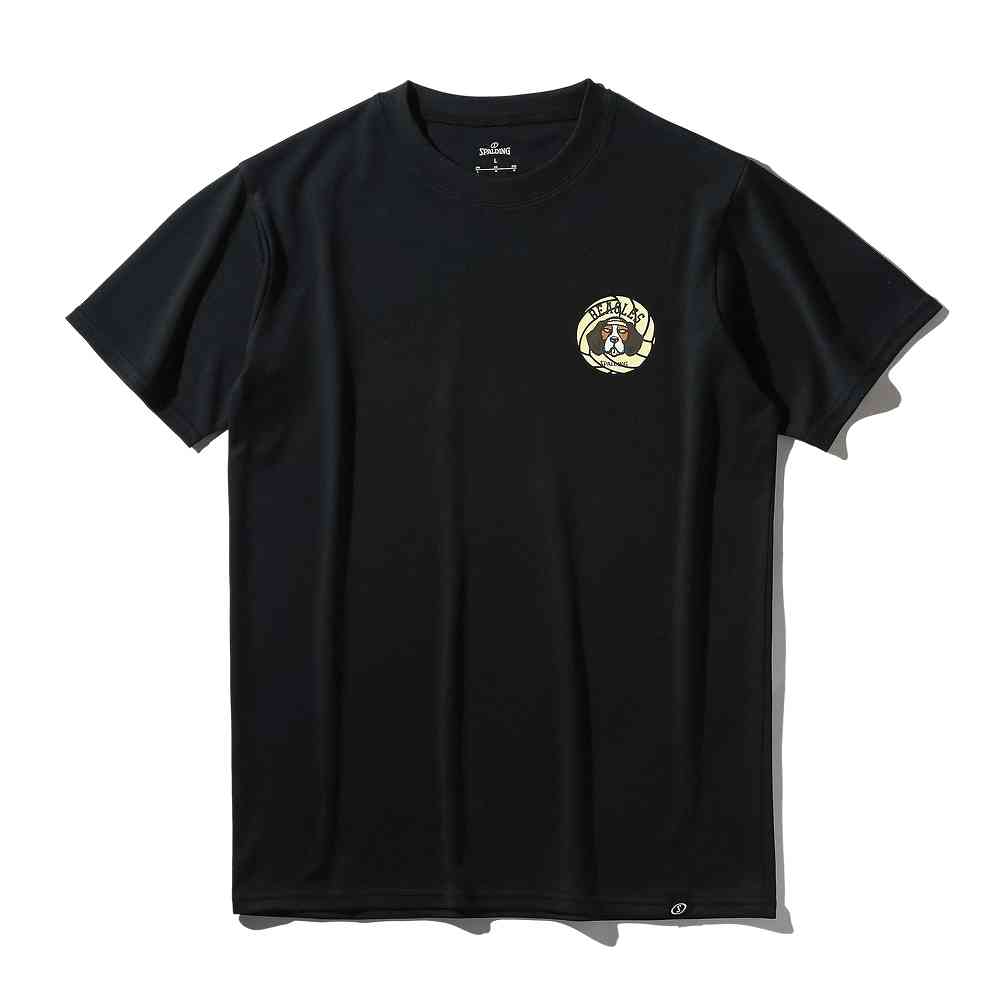 スポルディング SMT25128V バレーボール Tシャツ ビーグルズ アイコン ! ブラック(BK)