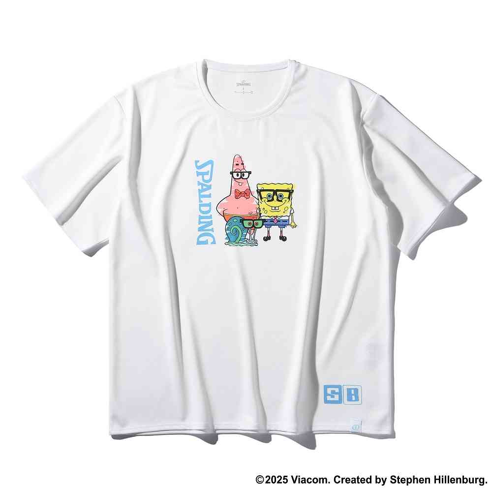 スポルディング SMT25146S Tシャツ スポンジ・ボブ ドレスアップ ! ホワイト(WH)