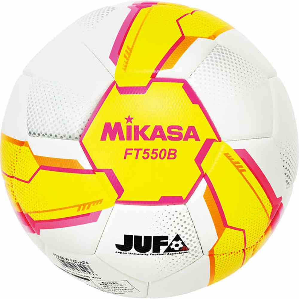 ミカサ MJG-FT550BYFQJ ft550byfqj サッカーボール 検定球 白/黄/ピンク