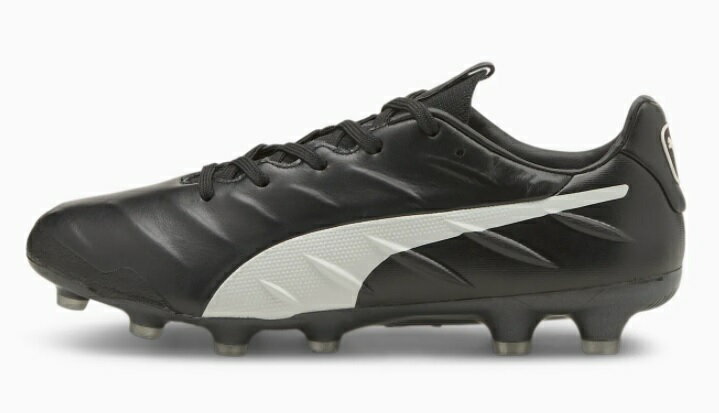 プーマ キング プラチナム 21 HG/AG サッカー スパイク シューズ Puma Black-Puma White 土/ロングパイル人工芝/天然芝対応 品番106597-01 ブラック×ホワイト 黒 白 箱潰れもしくは箱なしでお届けする場合がございます。
