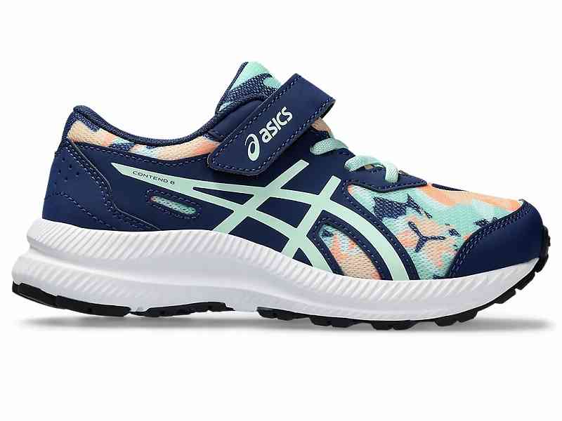 アシックス asics 1014A293 CONTEND 8 PS BLUE EXPANSE/MINT TINT