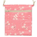 <メール便対象> お祭りポシェット(ポーチ) 波に桜【桃色】 [ お祭り用品 お祭り衣装 お祭り装束 祭用品 祭衣装 祭装束 かばん 財布 小銭入れ お土産 お...