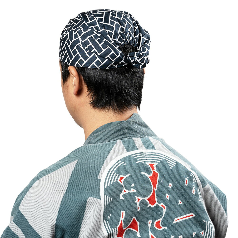 ＜メール便対象＞　お祭り用品　ワンタッチ式 喧嘩かぶり　東京江戸一　大籠目　[ ...