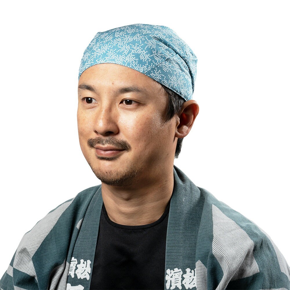 ＜メール便対象＞　お祭り用品　ワンタッチ式 喧嘩かぶり　東京江戸一　祭小紋　[ ...