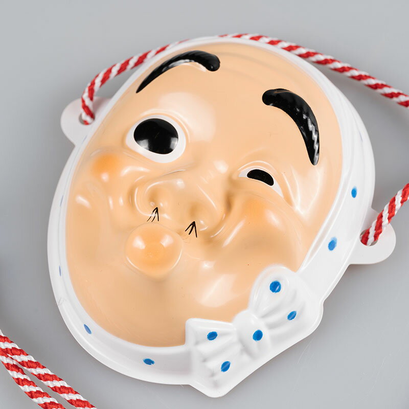 髪飾り用ミニお面（プラスチック製）　ひょっとこ　 [ 豆お面 小サイズ おめん 手のひらサイズ 夏祭り 花火大会 盆踊り 海外お土産 おみやげ 小さい お面 ] 3