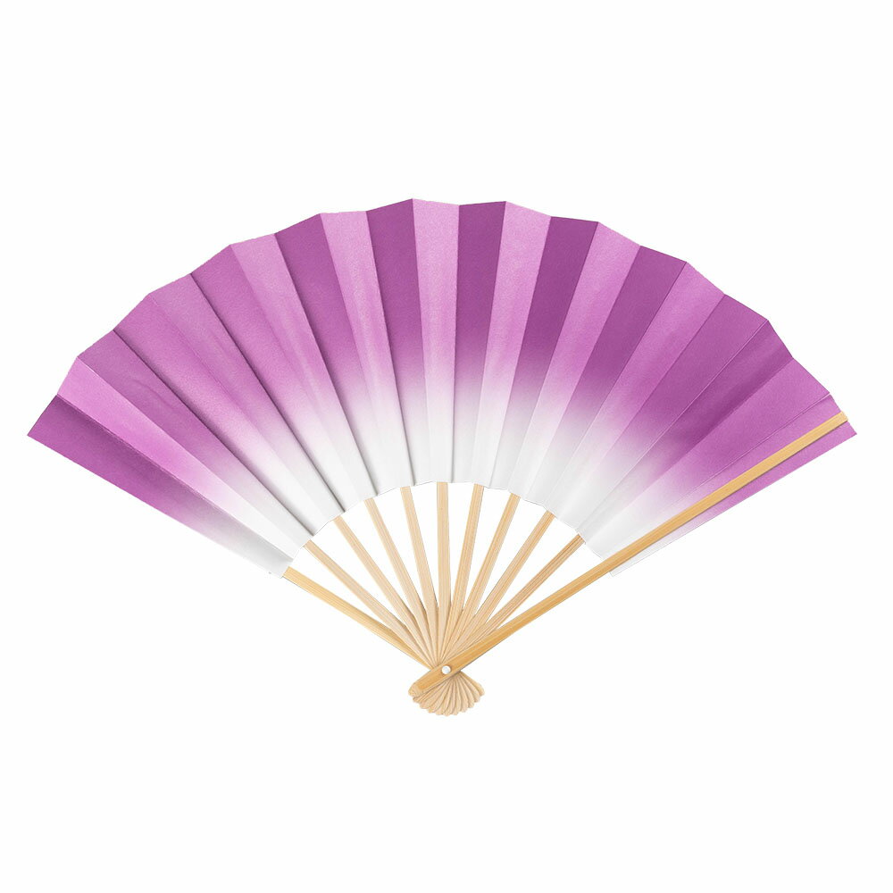 ＜メール便対象＞お祭り用品　ぼかし扇子（せんす）　紫　[ 祭り 扇子 無地 男性用...