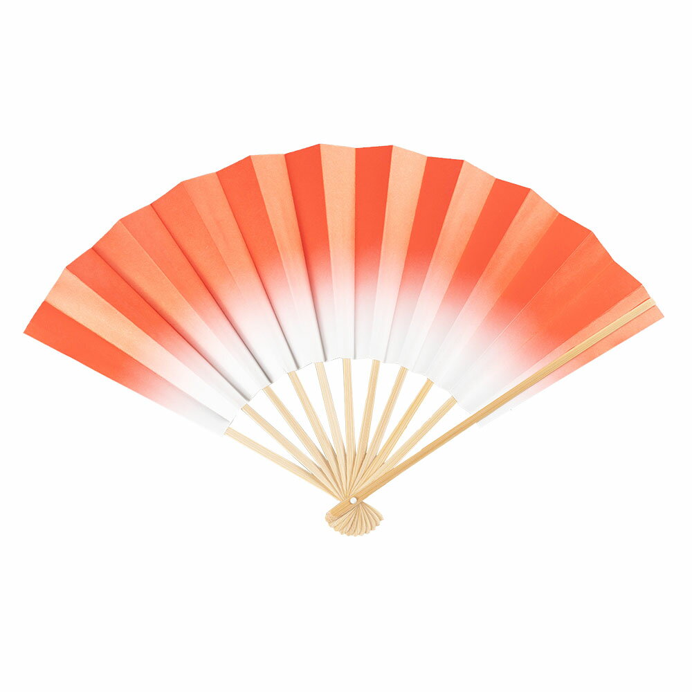 ＜メール便対象＞お祭り用品　ぼかし扇子（せんす）　赤　[ 祭り 扇子 無地 男性用...