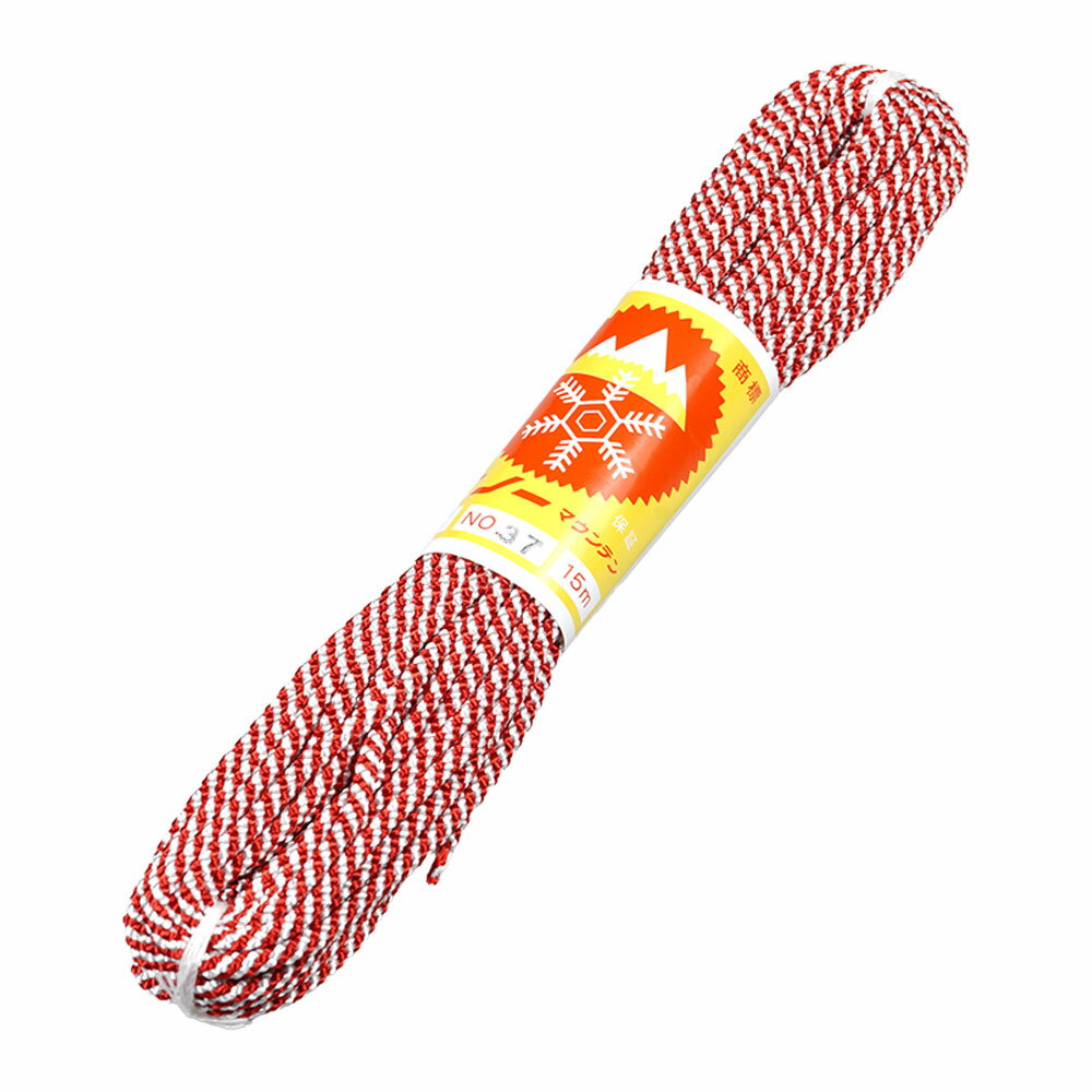 江戸打ち紐　紅白　中15m巻き売り　[ 江戸打紐 組紐 組み紐 ひも ヒモ お祭り用品 材料 素材 ハンドクラフト 手作り ハンドメイド DIY ]