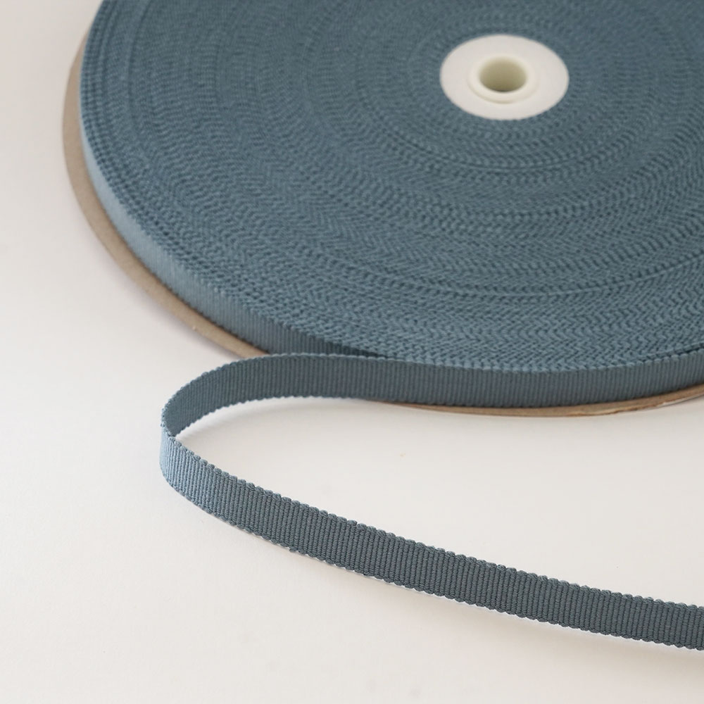 お祭り用品　箱紐（平紐）ブルー【#219】一巻（巻き売り）　幅：12mm／長さ：60m　[ はこひも ひらひも さなだひも おび 手芸 血止め 平打ちひも 平打紐 組みひも 組紐 tape 真田紐 組み紐 ]