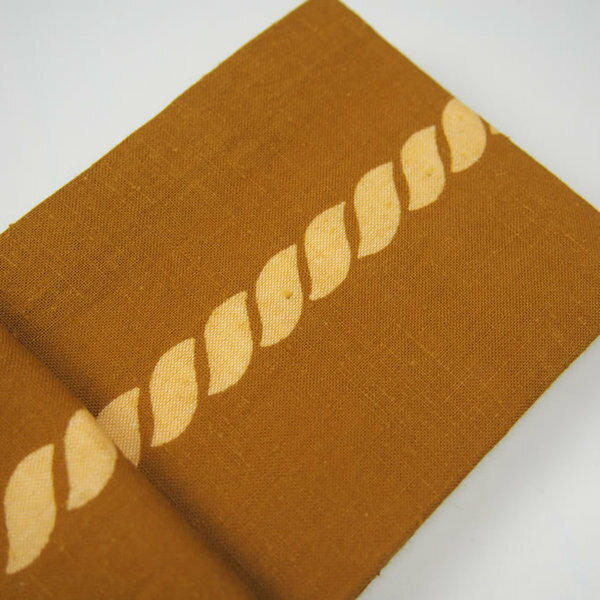 源氏染角帯（幅：約8cm）　柄：鳳凰　金茶　[ お祭り用品 祭り用品 お祭り 衣装 お祭り衣装 祭り衣装 帯 男 女性 浴衣 祭り 角帯 和柄 和服 綿 着物 太い 太帯 ]