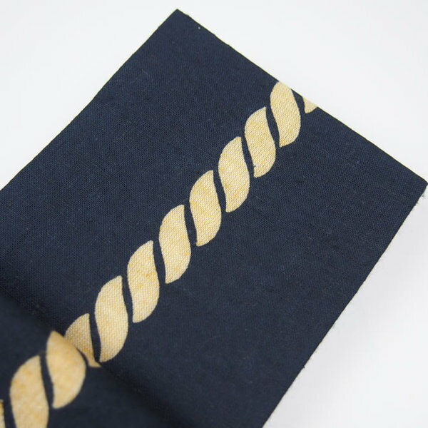 源氏染角帯（幅：約8cm）　柄：鳳凰　紺　[ お祭り用品 祭り用品 お祭り 衣装 お祭り衣装 祭り衣装 帯 男 女性 浴衣 祭り 角帯 和柄 和服 綿 着物 太い 太帯 ]