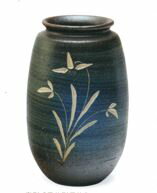 樂天商城 - 　青刷毛目花彫長花入　8号