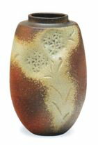 樂天商城 - 　古信楽草花紋長花入　9号